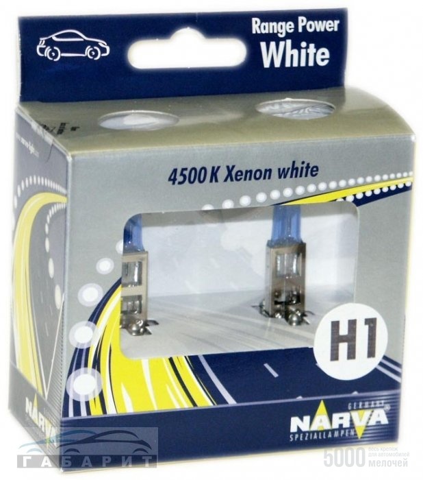Автолампа H1 NARVA 12-55Range Power White 