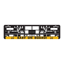 Рамка для гос номера "baby on board"
