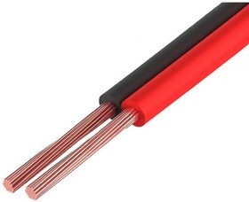 Акустический кабель 2*0.75 мм, красно-чёрный