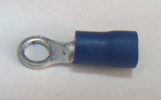 Клемма кольцевая д. 4мм с изоляцией (синяя, сечение до 2.5 мм2)
