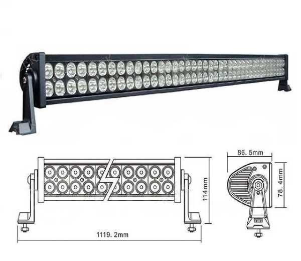 Светодиодная (LED) балка 240W (двухрядная, чипы Epistar)