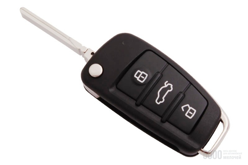 Корпус выкидного ключа для AUDI, 3 кнопки  (А0021)